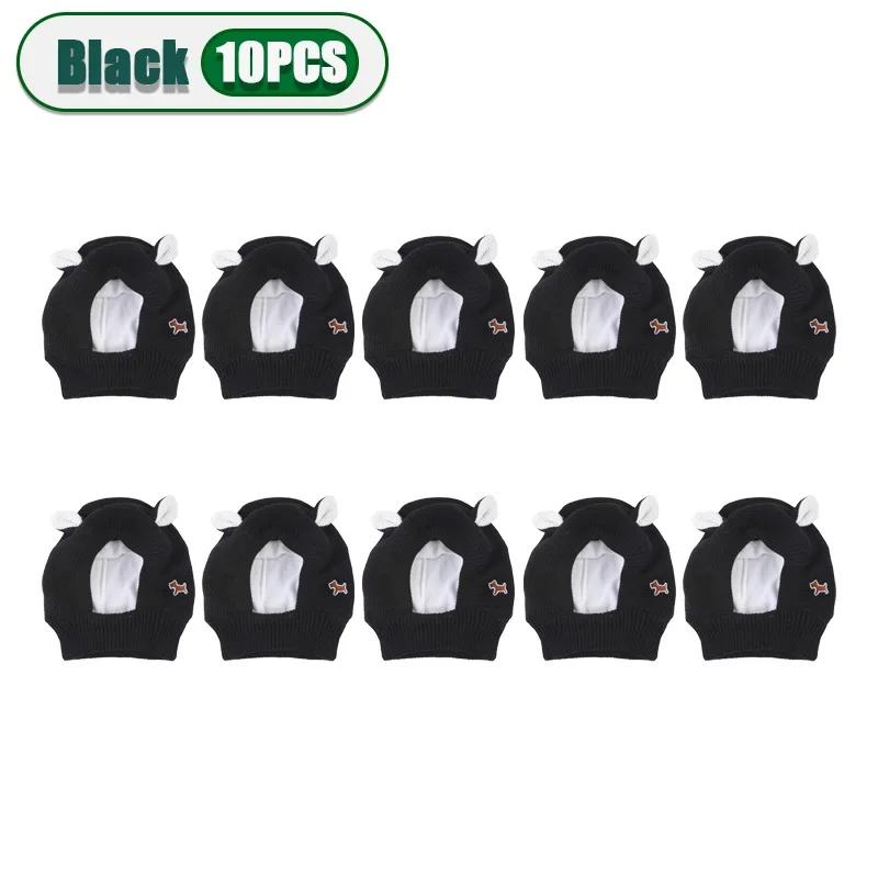 1-10PCS Autumn Winter Pet Ear Protector Knitted Dog Hat Warm Elastic Ear Cover Windproof Comfortable Cold Weather Accessory