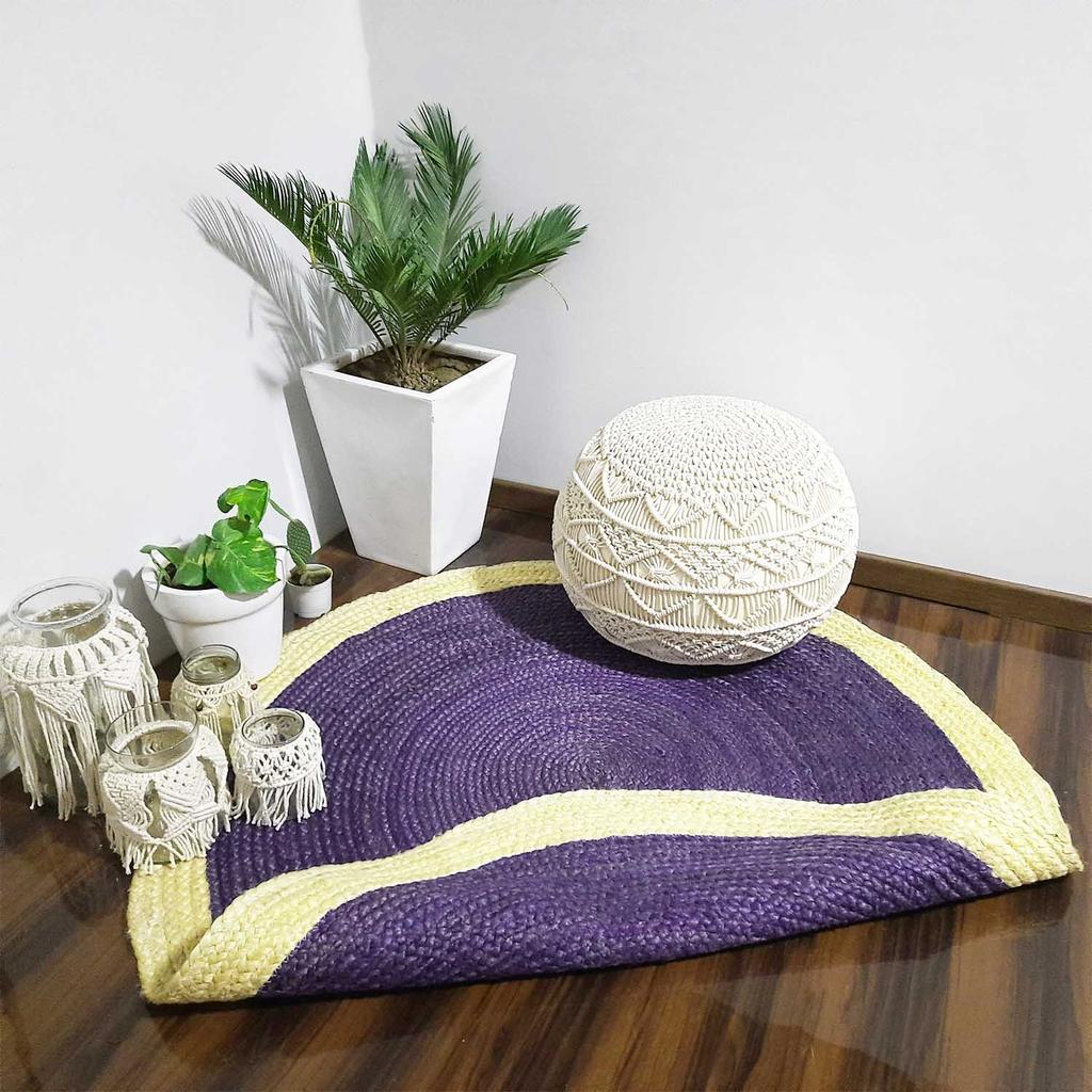 Jute Rug Round Handmade Rug Round Natural Rug for Any Space Look Rustik Decor For Any Space