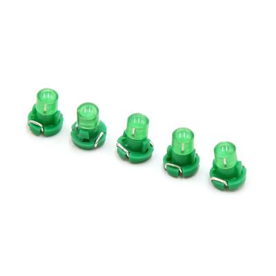 Lumière d'instrument Vert clair T3 LED à coin pour voiture Panneau d'instruments de tableau de bord Ampoule de tableau de bord Voiture 5 pièces