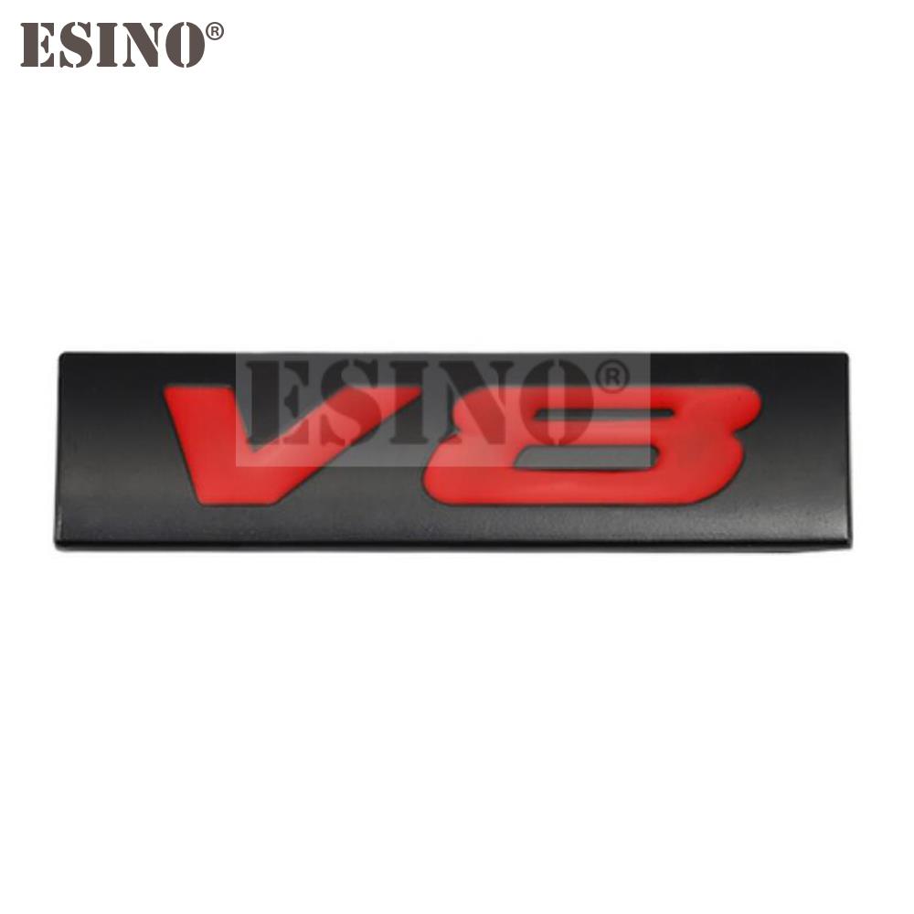 Car Styling 3D V6 V8 4 x 4 Logo Metal Zinc Alloy Car Sticker Badge Body Rear Trunk Adhesive Decal Emblem