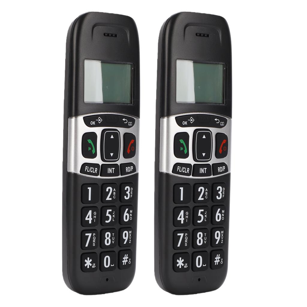 Schnurloses Telefon für Zuhause DECT6.0 Vollduplex-Freisprecheinrichtung 3-Wege-Gespräche 2 Mobilteile Schnurloses Telefon