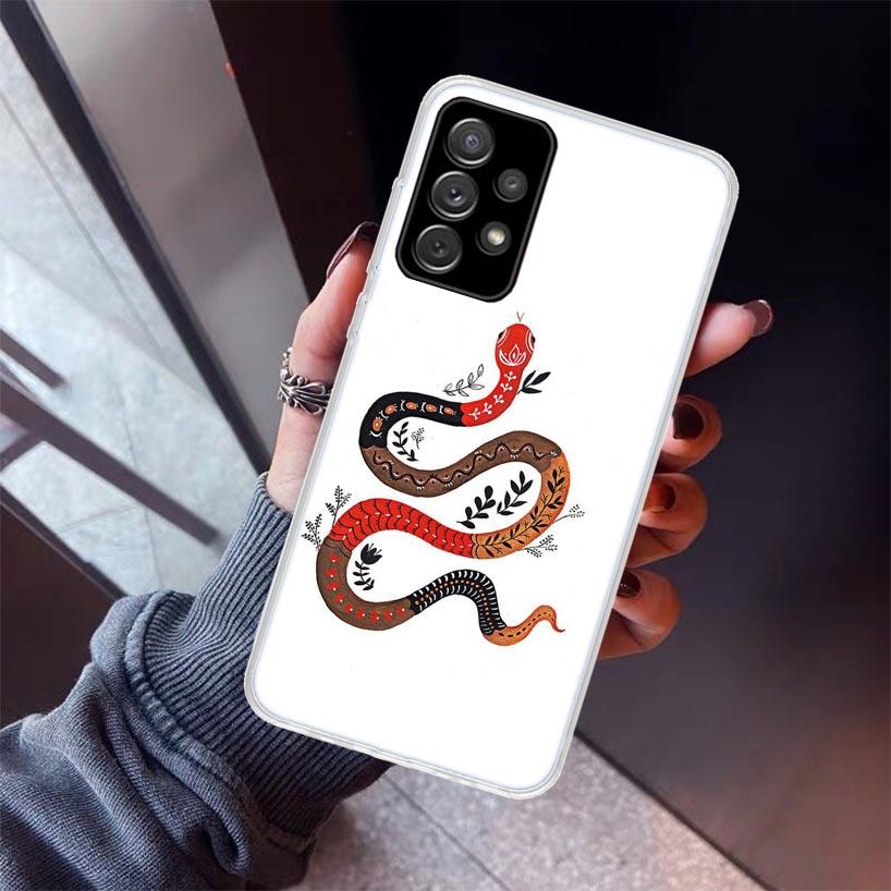 Animal The Snake and Fern Phone Case For Samsung Galaxy A17 A57 A37 A16 A26 A36 A56 A15 A25 A35 A55 A14 A13 A54 A53 A34 A24 A33