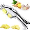 Kitchen Garlic Presser Practical Garlic Slicer Aluminum Alloy Texture Garlic Crusher Garlic Press Kitchen Garlic Tool