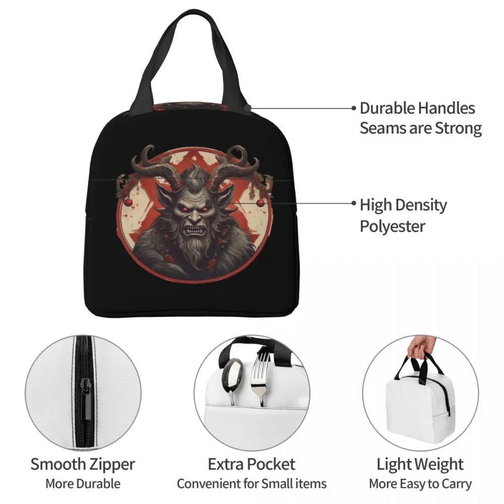 The Krampus Parade Festive Mischief After Dusk Insulated Lunch Bag for Women Office Cooler Thermal Food Box Tote Leakproof