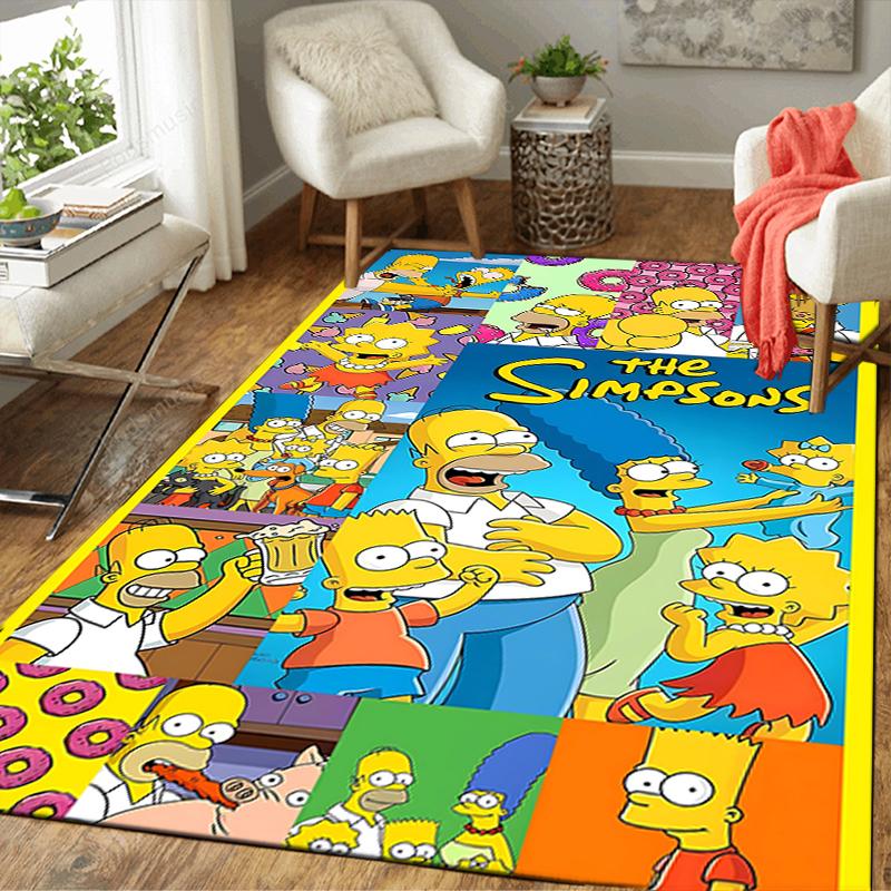 1Pc Simpsons Family Rug Office Carpet Indoor Outdoor Doormat Nonslip Soft Living Room Christmas Halloween Gift D922902