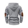 Autumn and Winter Men's Solid Color Jacquard Hooded Sweatshirt, Loose Sports Casual Top, Jacket