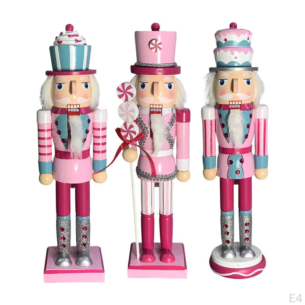 35cm Nutcracker Puppet Figure, Christmas Nutcrackers, Wooden Soldier Statue Toy, Ornament