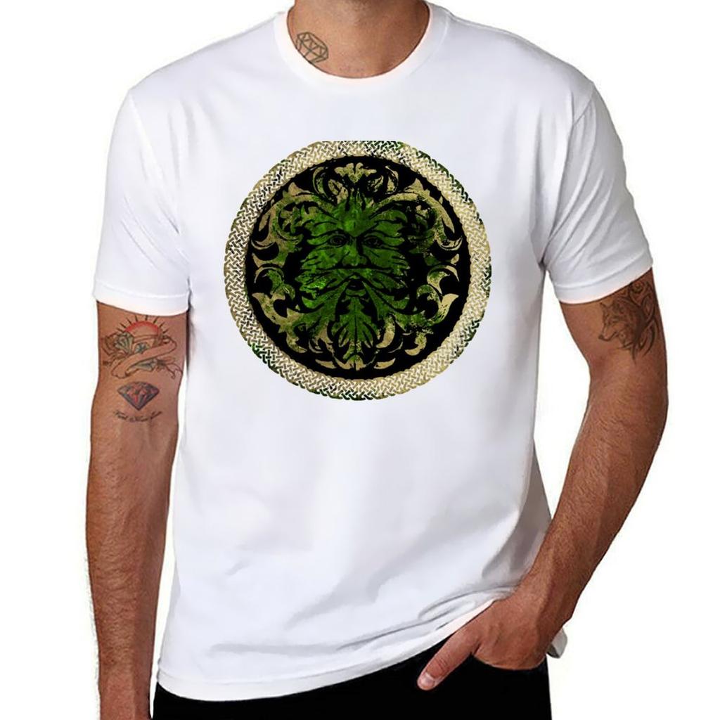 The Green Man TShirt Casual Loose Fit Short Sleeve TShirt