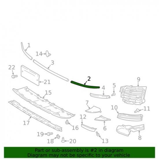 Front Bumper Left Side Insert Molding Trim For Land Rover Range Rover 2018-2022