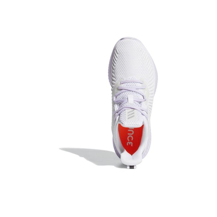 adidas Alphabounce 3 Comfortable Simple Fabric Non-Slip Durable Low-Top Marathon Running Shoes Women Sneaker Crystal-White Silver EG1389
