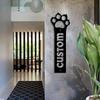 Custom Dog Paw Address Metal Sign, House Number Plaque, Garden Stake Decor