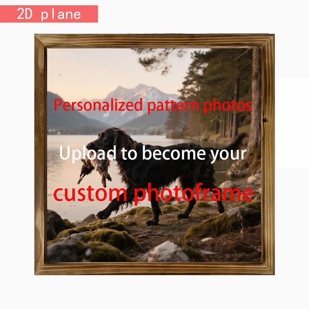 

Personalized photo customization wooden frame paintings, custom pattern photos, country-style wooden wall decorations, perfect g