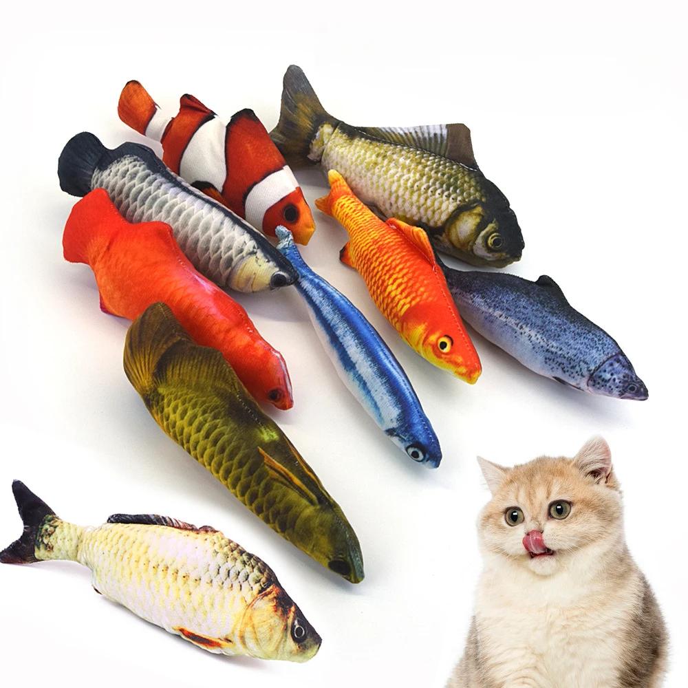 Katzenspielzeug, Trainings- und Unterhaltungsfisch, Plüschkissen, Simulationsfisch, Katzenspielzeug, Fisch, interaktives Haustier-Kauspielzeug, Heimtierbedarf