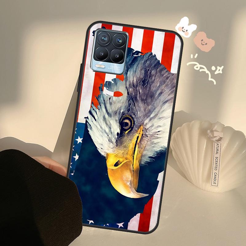 American USA Flag Eagle Case For Realme C71 C63 C61 C55 C51 C53 C25 C65 C67 C75 11 12 13 14 15 Pro Plus GT6 GT7 Pro