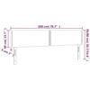 VidaXL Tête de Lit à LED Meuble de Chambre à Coucher Accessoire de Lit Double Tête de Cadre de Lit Intérieur Gris Clair 3121494