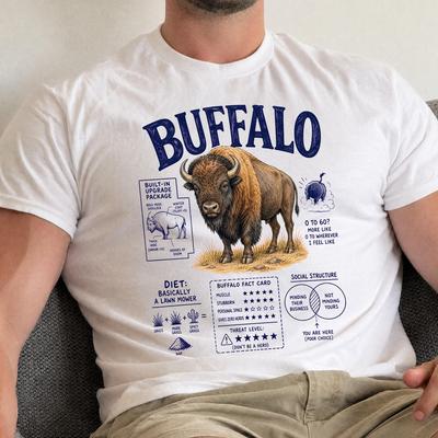 Funny Buffalo Shirt - Retro Travel & Places Gift - Sarcastic Buffalo Clothing