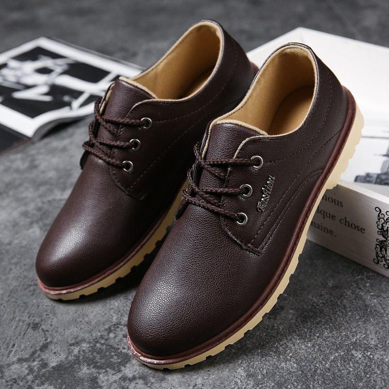 Men's Shoes New Style Casual Leather Shoes Trendy Soft Leather Loafers Men's Slip-on Lightweight Driving Shoes