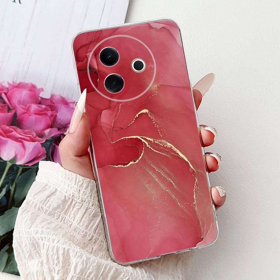 Hülle Für Vivo Y39 Y300i 5G Cover V2436 V2444A Neue Mode Blume Schmetterling Weiches Silikon Klare Hülle Für VivoY39 VivoY300i Funda