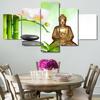 HD Painting Art Modular Poster Wall Printed Modern Canvas 5 Panel Figure Of The Buddha Bamboo Living Room Pictures Home Decor
