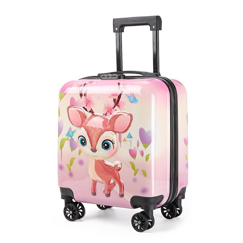 Children's Cartoon Trolley Suitcase with Universal Wheels - Ideal for Boys and Girls