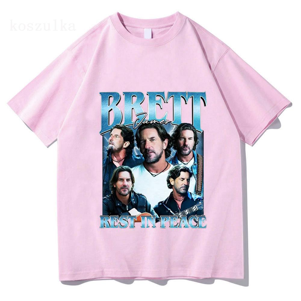Rest in Peace Brett James T Shirt 2025 Men/women Harajuku Vintage Graphic Tshirt Classic Unisex High Quality Cotton Tee Shirts