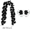 200CM Herbst Künstlicher Ahornblattkranz Gefälschte Blattpflanze Ranke Heimdeko Garten Halloween Wand Außen Türen Fenster Dekoration