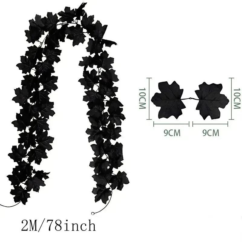 200CM Herbst Künstlicher Ahornblattkranz Gefälschte Blattpflanze Ranke Heimdeko Garten Halloween Wand Außen Türen Fenster Dekoration