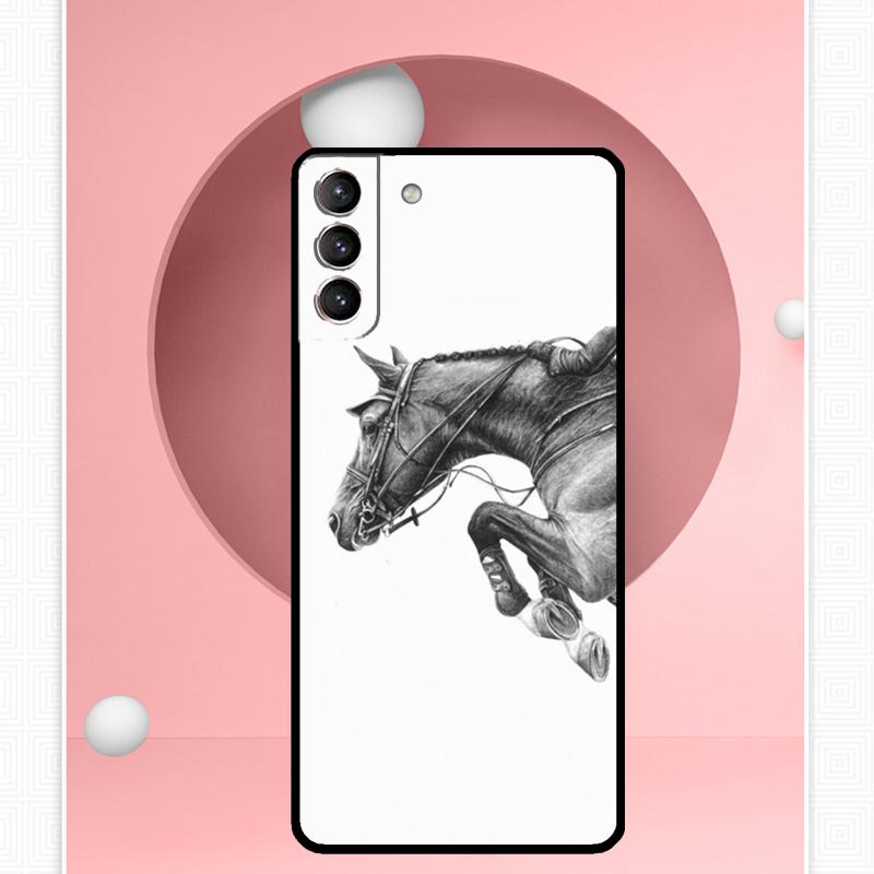 Horse Pony Pattern Case For Samsung Galaxy S22 S23 S24 Ultra Note 20 10 S8 S9 S10 Plus S21 S20 FE Soft Cover
