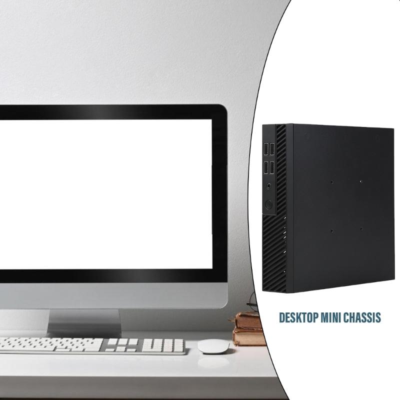 DX01 Thin Mini ITX Desktop Computer Chassis Thin Half Height Computer Chassis Portable Desktop Computer Case Chassis
