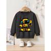 Kids Sweatshirt Creative Robot Print Casual Crew Neck Long-sleeved Sweatshirt, Trendy Pullover Sportswear For Spring And Autumn
