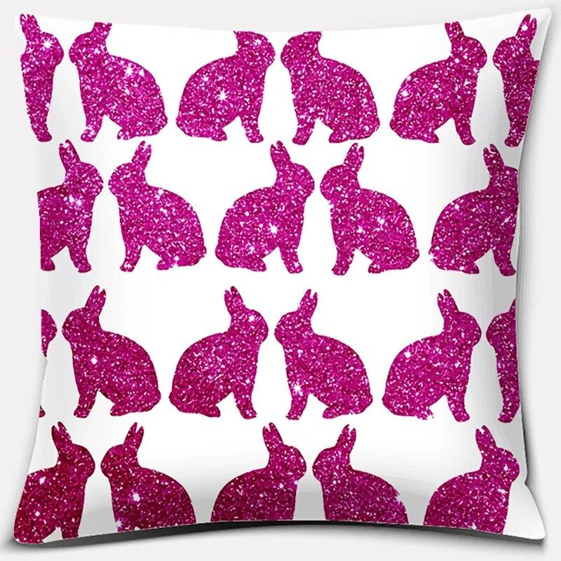 Cute Rabbit Series Pattern Pillowcase Square  Home Office Decoration