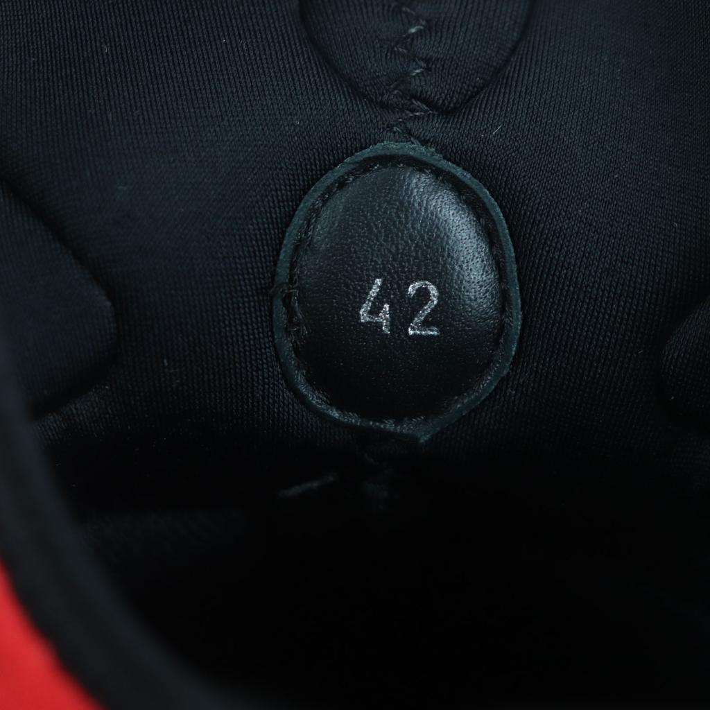 Great LOUIS VUITTON Sneakers Arclight Line Socks Red Black Yellow Nylon Mens 42 Used