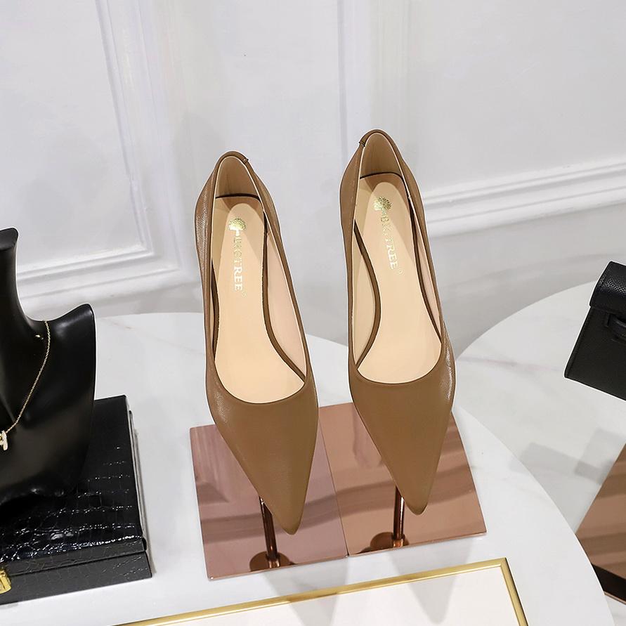 Fashionable Minimalist Sexy Banquet Women's Shoes with Thin Heels Shallow Mouth Pointed Toe, Spring Single Shoes