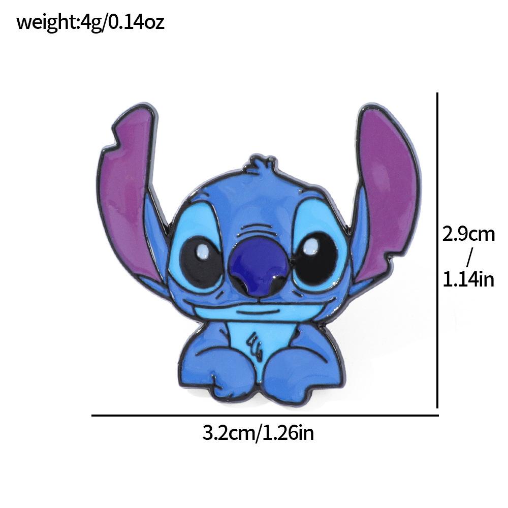 Милый Творческий Характер Стич Металлический Значок Звезда Малыш Стич Сплав Брошь Аксессуар Булавка