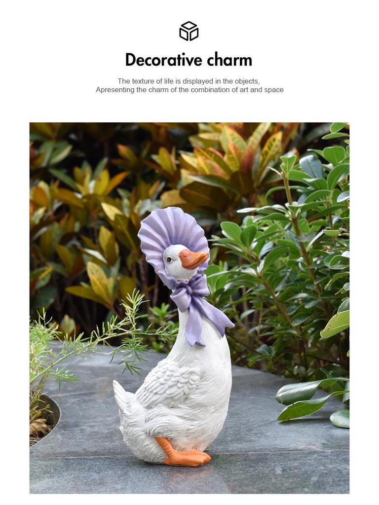 Cartoon Duck Garden Ornaments: Cute Animal Decor for Home and Courtyard