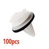 100/200 Pcs Plastic Car Door Panel Fastener Clips White Auto Bumper Fender Fastener Retainer Clips Rivet Bumper Clips