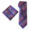 2025 New Elegant British Plaid Men's Tie and Pocket Square Set