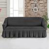 Universal Sofa Furniture Slipcover With Skirt Fitted Couch Cover For 1 /2 /3 /4 Seaters ,Washable Top Elastic Durable Seersucker Material