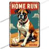 Vintage Cute Dog Themed Metal Tin Sign Retro Funny Puppy Wall Art Decor for Home Pet Shop Man Cave Rustic Iron Painting Plaque