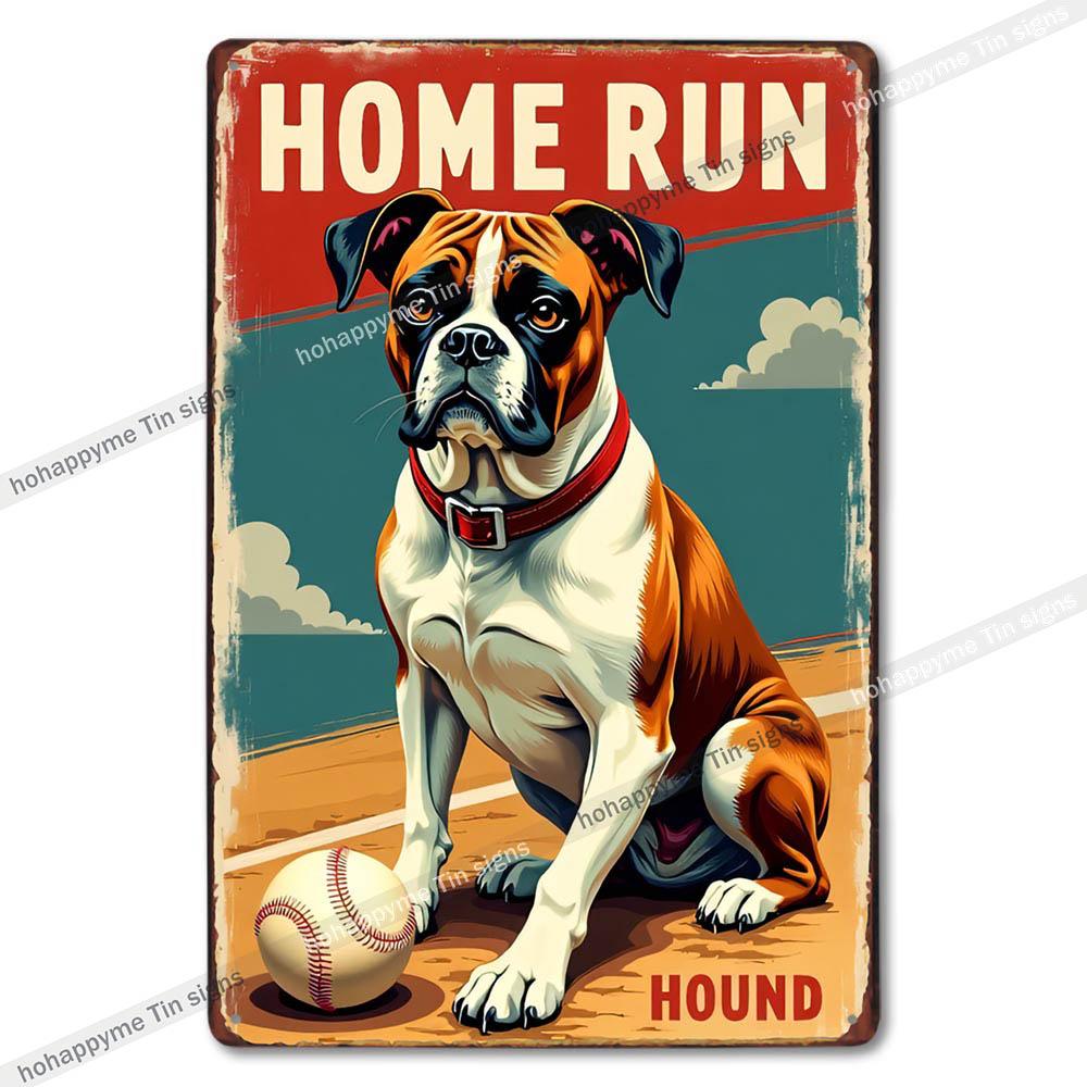 Vintage Cute Dog Themed Metal Tin Sign Retro Funny Puppy Wall Art Decor for Home Pet Shop Man Cave Rustic Iron Painting Plaque
