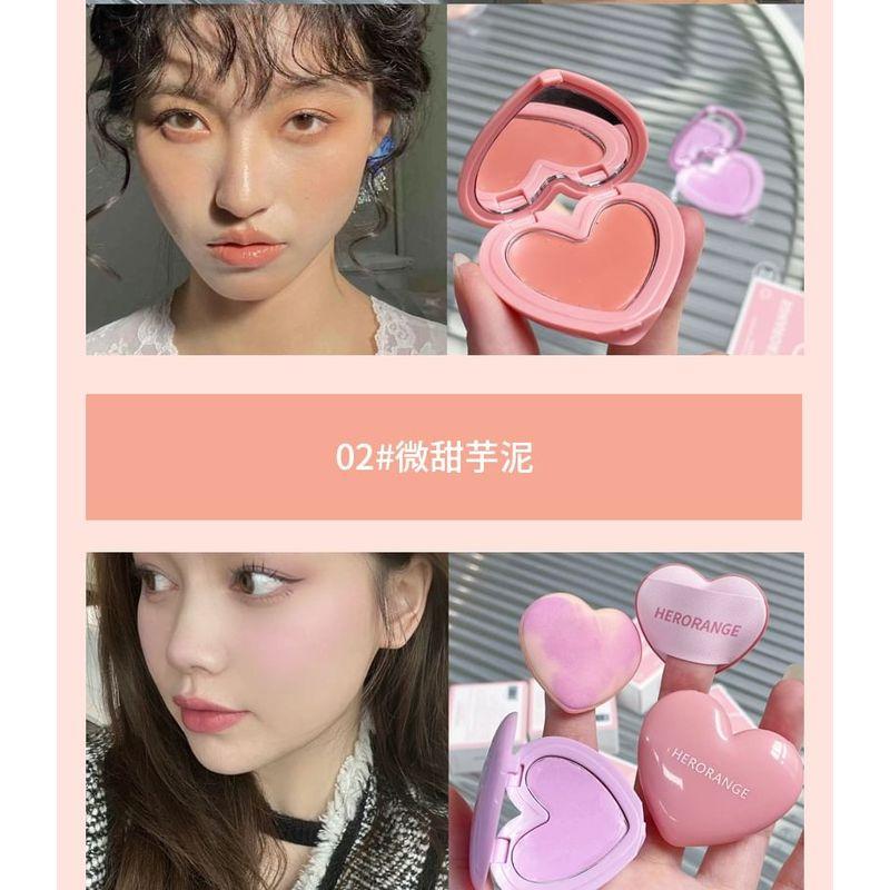 HERORANGE - Heart Flower Micro Ripple Cheek Blusher - 3 Colors