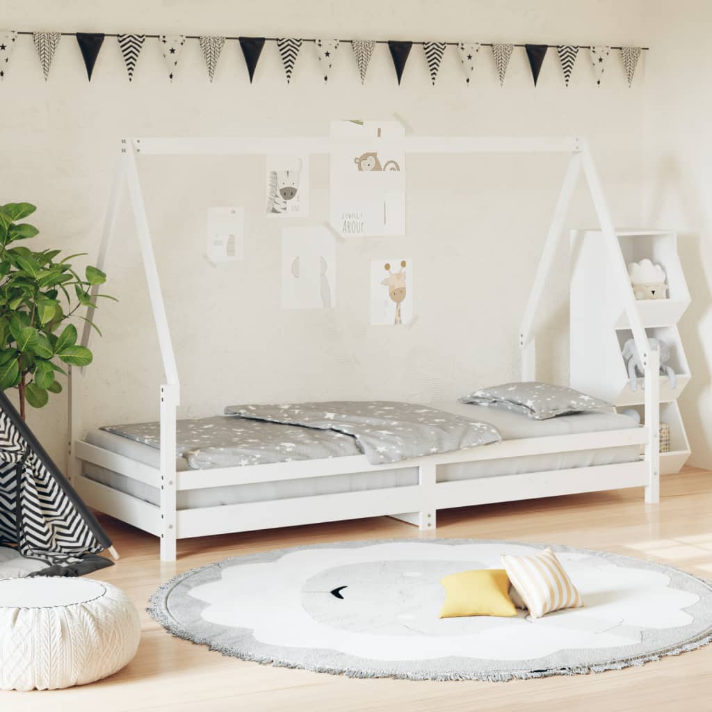 Children s Bed White 80x200 cm Solid Wood Pine