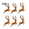 LED Backlit Silhouette Christmas Reindeer Wall Light, Wooden with Warm Backlight, Modern Farmhouse Interior Decor Battery Operated Lighted Festive Art