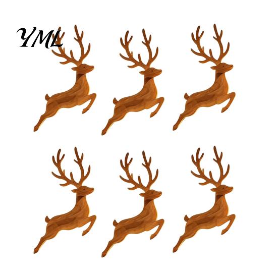 LED Backlit Silhouette Christmas Reindeer Wall Light, Wooden with Warm Backlight, Modern Farmhouse Interior Decor Battery Operated Lighted Festive Art