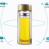 BSK Elegant Double-Wall Glass Tea Infuser Bottle 300ml