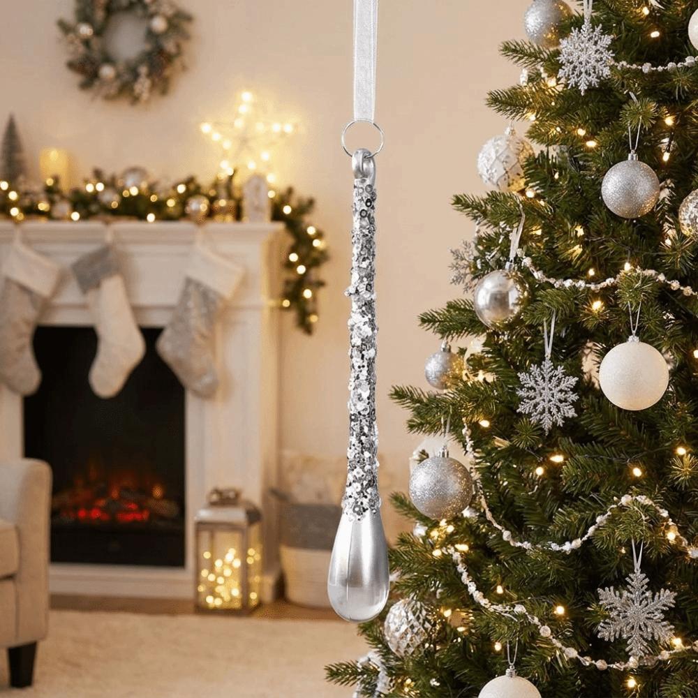 Crystal Clear Acrylic Xmas Hanging Ornament Holiday Hanging Pendant Holiday Ornament