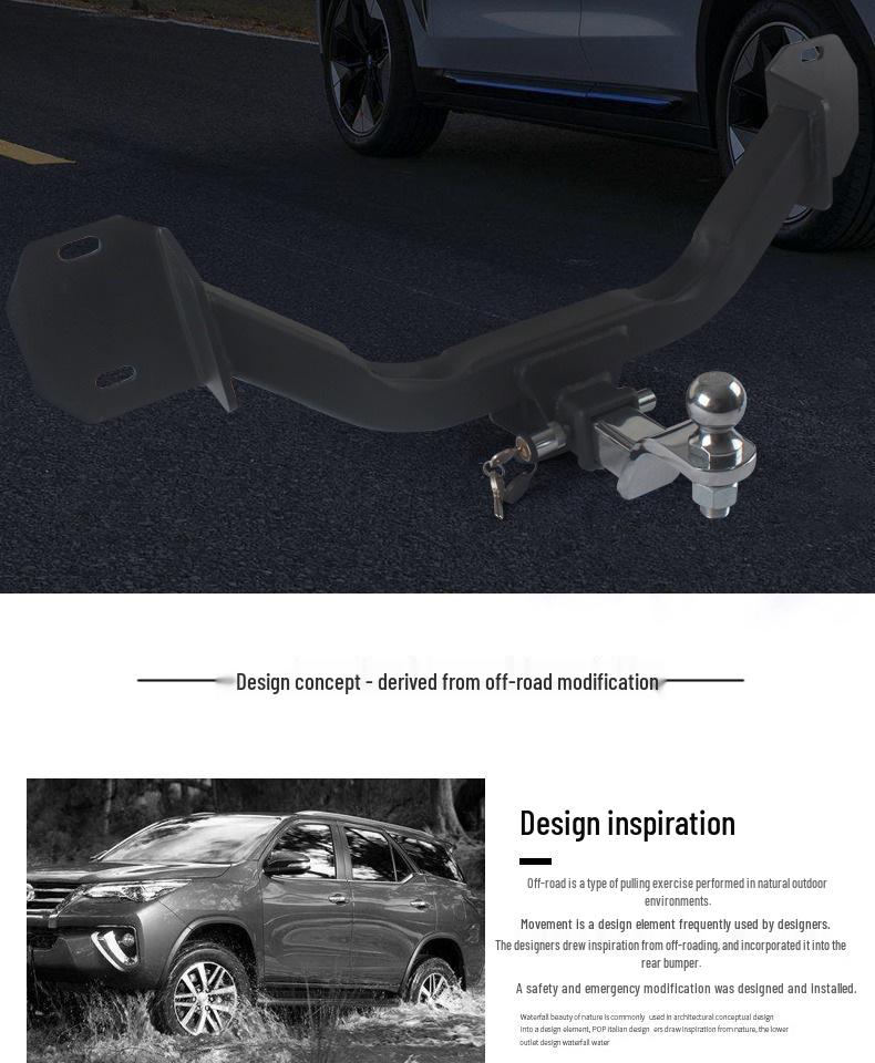 Compatible BMW X3/X4 Trailer Hitch & Rear Tow Hook Set