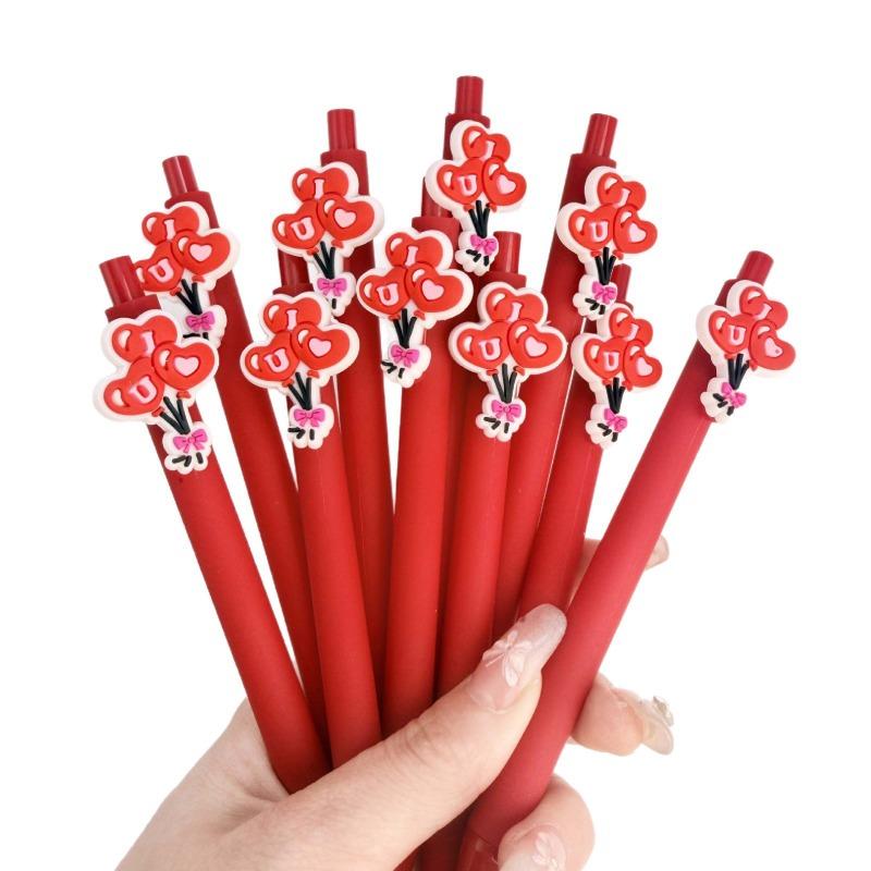 10Pcs Cute Pattern Neutral Pen, Suitable for Party Gifts Classroom Rewards Creative Holiday Gift Pen Ballpoint Pen, Random Style