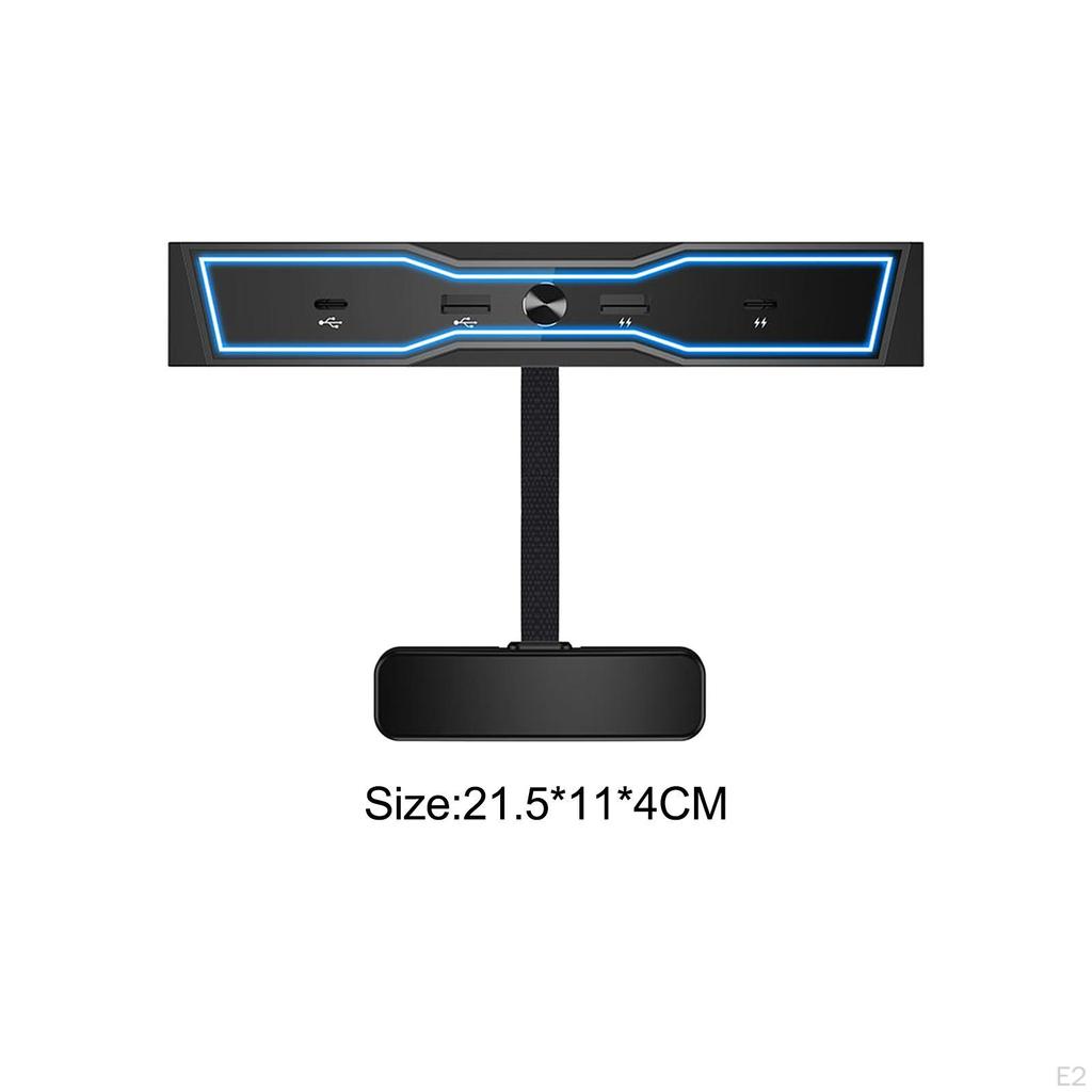 Docking Station, USB LED Hub, 4 In 1 Multiport Supports 27W PD Splitter Extension, Center Console