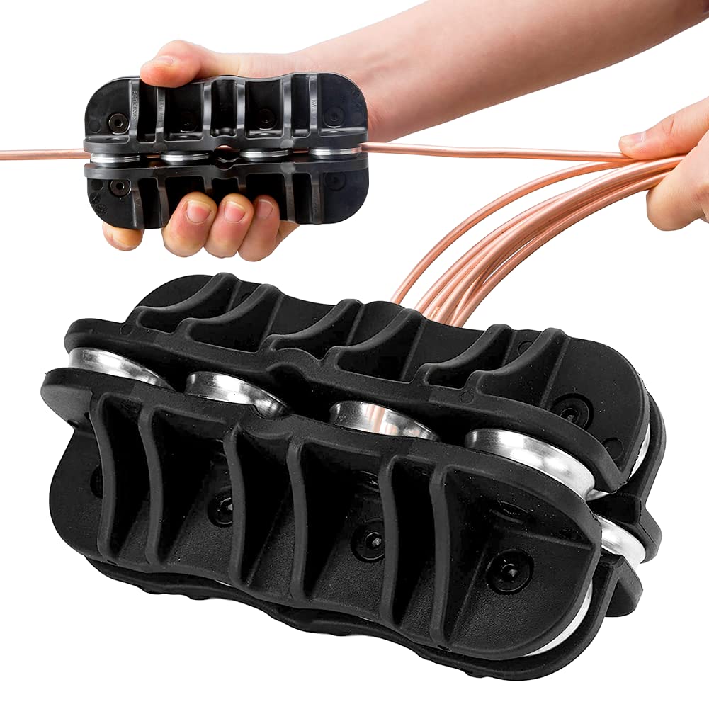Watris Veiyi Handheld Tubing Straightener, 3/8in Better Grip Brake Line Tube Straightener, Universal Brake Line Straightening Tool for Brake Fuel